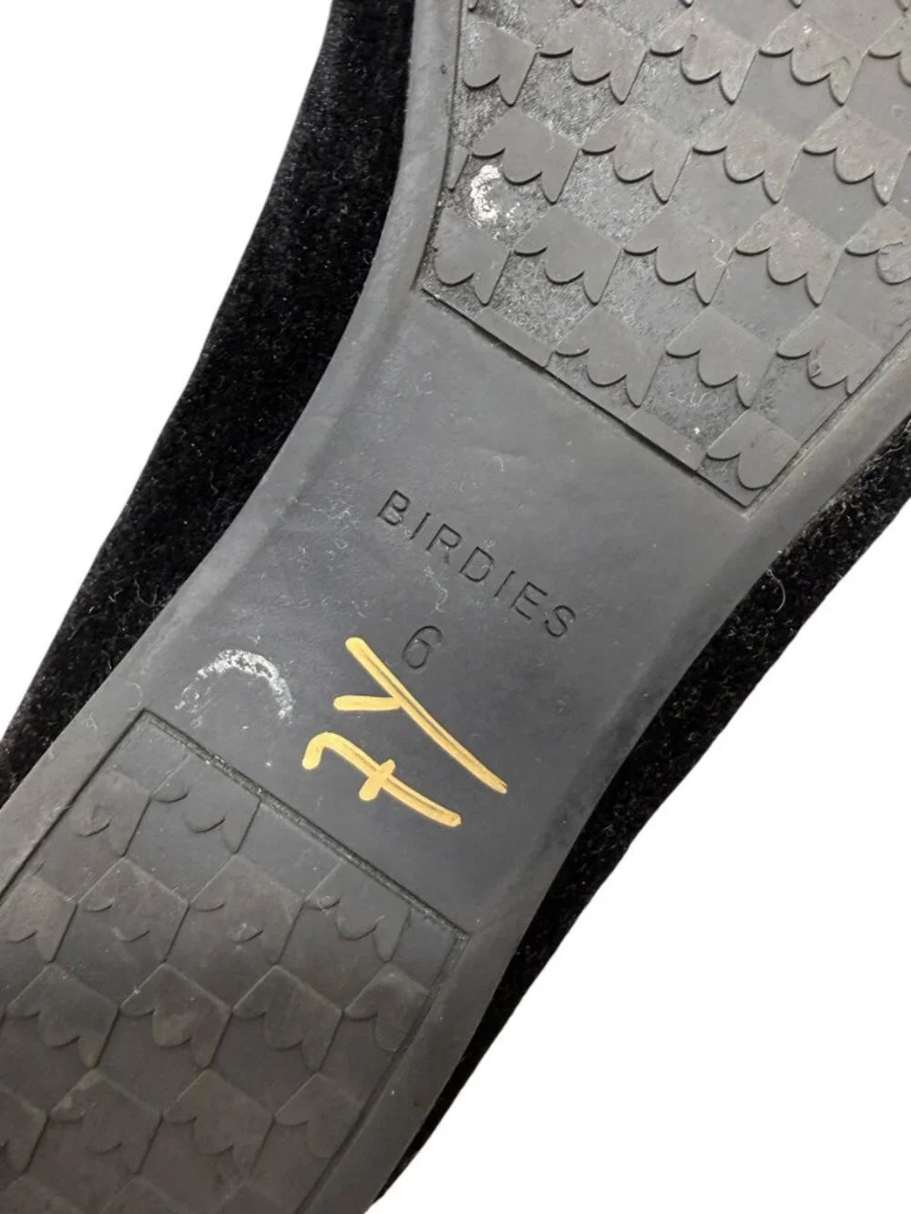 Birdies Starling Women's Slip On Black Velvet Flat Loafer Size 6